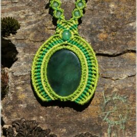 Collier macramé vert aventurine