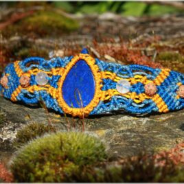 Bracelet macramé lapis lazuli