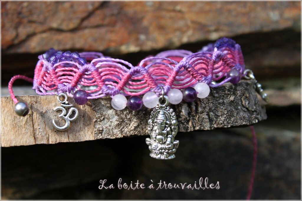 Exemple bracelet à faire en atelier macramé