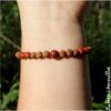 Bracelet mala graine et jaspe rouge