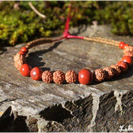 Bracelet mala jaspe rouge