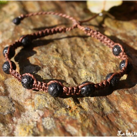 Bracelet "Shambala" pierre de lave