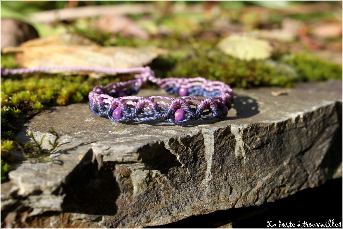Bracelet enfant zigzag violet